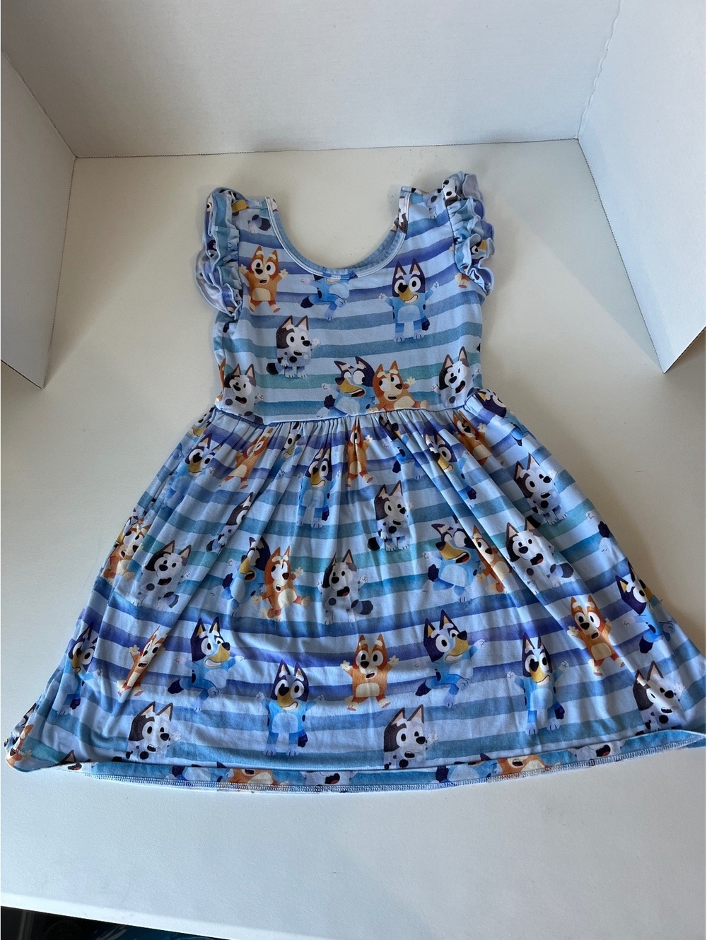 Little Sleepies x Bluey Dance All Day Flutter Skater Dress Size 5